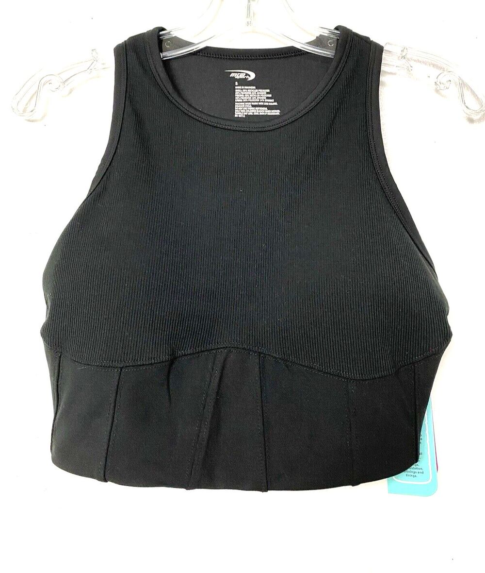 MTA SPORT Bra Tank Top Size S Black Fast Dri Performance Workout Yoga Exercise